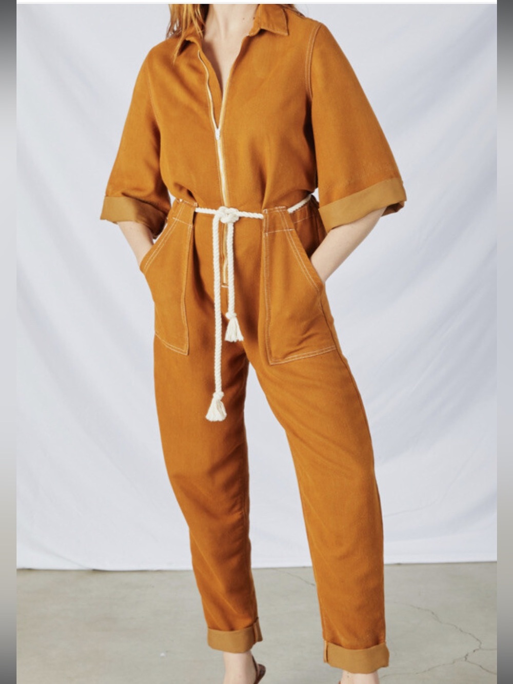 ética Burnt Turmeric Amelia Fightsuit Utility Jumpsuit Oversized size XS